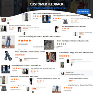 Jeans Denim da <span class=keywords><strong>Uomo</strong></span> Personalizzati Streetwear di Alta Qualità, a Vita Bassa, con Borchie, Oversize, Effetto Cerato, a Zampa Larga, Svasati e Baggy - Product Image 2