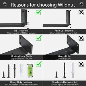 <span class=keywords><strong>Staffa</strong></span> a <span class=keywords><strong>mensola</strong></span> galleggiante da 6 pollici, staffe a L nascoste per impieghi gravosi, staffe a scaffale industriali rustiche fai da te <span class=keywords><strong>con</strong></span> ferro nero moderno - Product Image 4