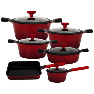 Juego de Utensilios de Cocina de 11 Piezas <span class=keywords><strong>con</strong></span> Cacerola para Leche de 18 cm, Cacerolas de 20-24-28 cm, Cacerola Baja de 28 cm y Sartén Cuadrada de 28 cm Incluidas - Product Image 2