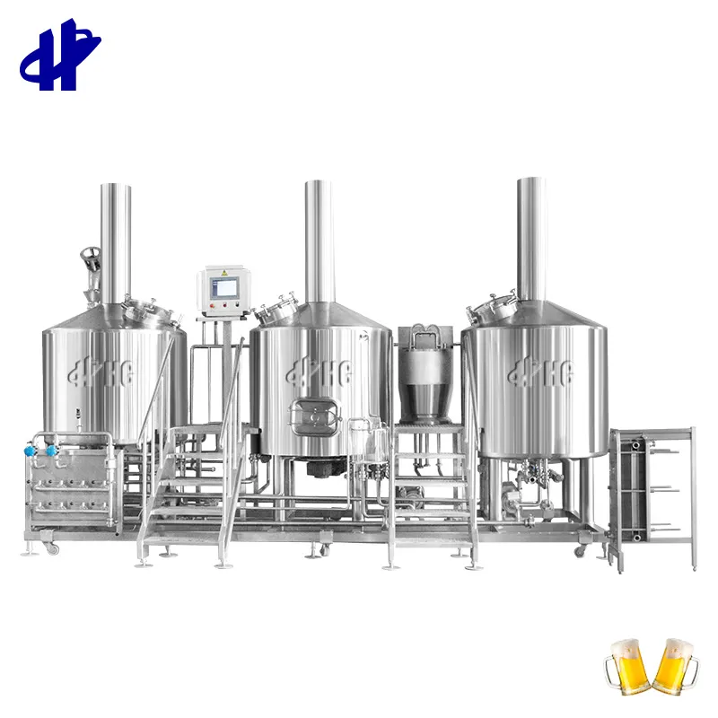 Projeto de cerveja industrial de 1000l 10hl, chaleira de cerveja, aço inoxidável, 1000 litros 2000l, equipamentos para fabricação de cerveja