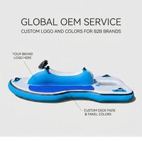 Dernier modèle de bateau gonflable électrique motorisé, type kart aquatique, jet ski, cruiser, embarcation sportive pour parc d'attractions, offrant une expérience aquatique palpitante