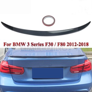 Aileron de style MP pour berline Série 3 2012-2018 F30 <span class=keywords><strong>320i</strong></span> 325i 330i, becquet de coffre arrière, ABS noir brillant, aspect fibre de carbone - Product Image 3
