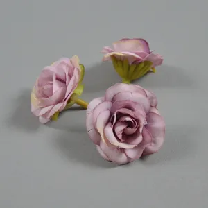 ดอกกุหลาบผ้าไหมประดิษฐ์ขนาดเล็ก 4 ซม. สวยงาม สำหรับตกแต่งงานแต่งงาน คริสต์มาส วันวาเลนไทน์ DIY - Product Image 4