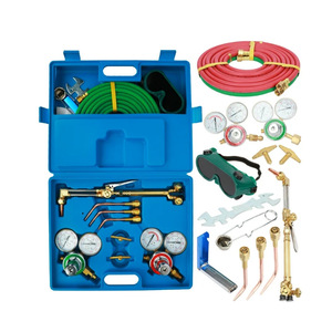 Kit de soudage et de découpe oxy-acétylène avec torche de type Victor et instruments, tuyaux, outils de soudage et de découpe en cuivre américains - Product Image 2