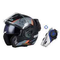 Casque de moto modulaire Scorpion FF906 à visière relevable, double visière, rotation à 180 degrés, certifié 3C, toutes saisons