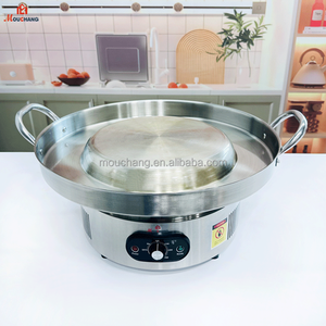 Comal de Acero Inoxidable de 54 cm, Cazo, Plancha, Olla para Cocinar, Parrilla Eléctrica Cóncava para Saltear, Sartén para <span class=keywords><strong>Tacos</strong></span> - Product Image 4