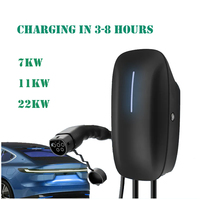 Nouvelle borne de recharge pour véhicules électriques intelligente 240V, Wi-Fi, câblée, intérieure/extérieure, station de recharge, contrôle par application, RFID, voitures électriques, sortie 7KW, 400V