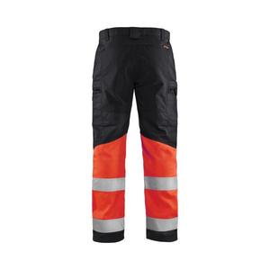 BLAKLADER - 155118119955C64 Hi-Vis <b>trousers</b> <b>stretch</b> <b>Black</b>/Red - EAN 7330509663295 HI-VIS WORKWEAR - Product Image 2