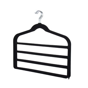 Colgador de pantalones de ahorro de espacio multicapa DS5360 para armario, pantalones, toallas, bufandas, perchas para pantalones negros - Product Image 4