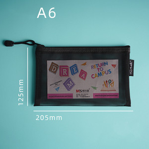 Estuche transparente de nailon para lápices, bolsa con cremallera, suministros de papelería para oficina, A6 - Product Image 4