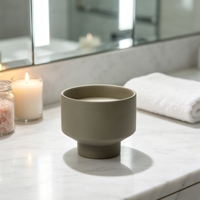 Vases à bougies en céramique avec logo personnalisé, pots à bougies vides, contenants à bougies à marque privée, vente en gros pour les marques de bougies parfumées