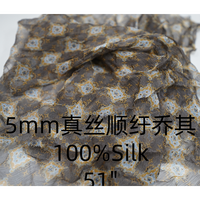 Tissu 100% Soie de Mûrier 5mm Shunyu Georgette, Véritable Soie Crêpe Ondulé pour Robe et Foulard Femme