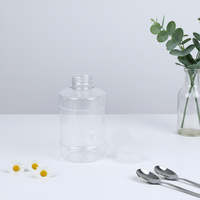 Envase cilíndrico de calidad alimentaria para bebidas, 520 ml, botellas de plástico PET vacías para jugo, con tapa de rosca a prueba de manipulaciones, LOGO personalizado, para té y refrescos