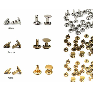 Factory Price Brass Metal Mushroom Head Rivet Stud Double Cap Garment Rivet For Leather