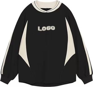 Di alta qualità nuovo Design personalizzato Logo Premium felpa ricamata <span class=keywords><strong>Jacquard</strong></span> Rugby <span class=keywords><strong>maglia</strong></span> collo a righe manica lunga - Product Image 1