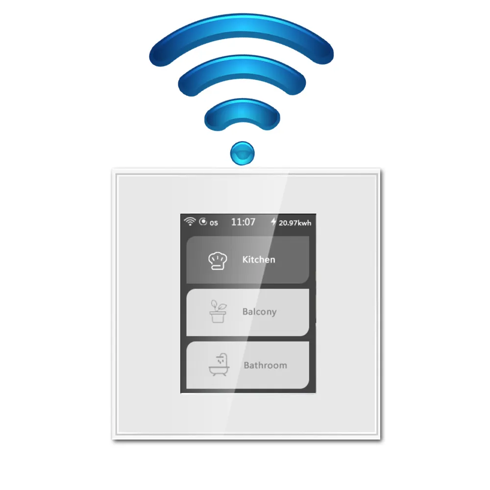 Lanbon Never Offline TUYA smart switch L8 WIFI MESH LCD smart switch Smart Home automation system