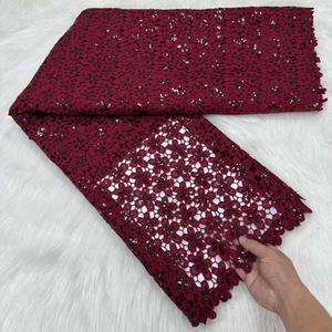 Tissus de <span class=keywords><strong>dentelle</strong></span> africaine lourde or de qualité supérieure Guipure cordon d'or <span class=keywords><strong>dentelle</strong></span> 2024 dernier tissu de <span class=keywords><strong>dentelle</strong></span> de cordon - Product Image 3