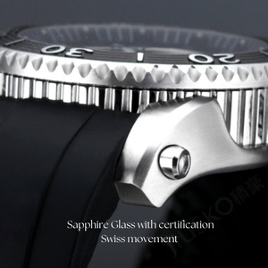 Montre de plongée pour homme haut de gamme 10 ATM, logo personnalisé OEM, montres de plongée en acier inoxydable pour homme - Product Image 6