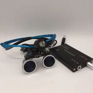 Gigi Loupes Bedah Teropong Kacamata Pembesar LED Portable Lampu Kepala
