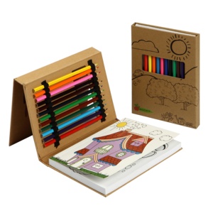 Khuyến Mại Tùy Chỉnh Bìa Cứng Trẻ Em Người Lớn Màu/Phác Thảo/Vẽ Cuốn Sách In Ấn Với Bút Chì Màu - Product Image 2