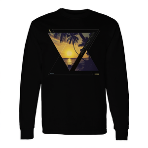 T-shirt à manches longues unisexe noir en mélange de coton, élasthanne et tri-matière, col rond, impression numérique, promotionnel, pour adulte - Product Image 3