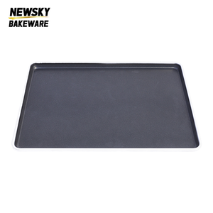Bandeja de horno antiadherente comercial de aleación de aluminio ecológica negra de 0.6mm, 0.7mm, 0.8mm de grosor para galletas, bizcochos, panecillos y <span class=keywords><strong>hamburguesas</strong></span> - Product Image 4