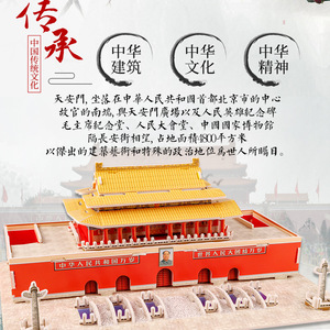 Kit <span class=keywords><strong>de</strong></span> construcción <span class=keywords><strong>de</strong></span> modelos <span class=keywords><strong>de</strong></span> rompecabezas 3D Tiananmen para niños <span class=keywords><strong>de</strong></span> <span class=keywords><strong>4</strong></span> a 6 años, juguete educativo, regalo para niños, ensamblaje <span class=keywords><strong>de</strong></span> papel - Product Image 5