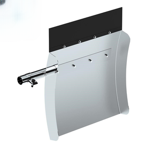 Cuarto de círculo de acero inoxidable 430 de 24" x 24" y 1.2mm con juego de soportes para tubo - Pared lateral de 4" - Product Image 3