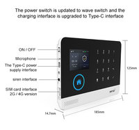 Système d'alarme domestique WiFi 4G ABS avec détecteur de mouvement PIR sans fil Tuya, portée de détection de 10 m, compatible Alexa SOS