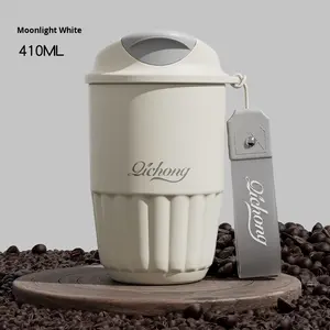 Tasse de voyage isolée en acier inoxydable 316 à la mode tasse à café en céramique de grande valeur tasse à eau gobelet Internet Portable personnalisé - Product Image 6