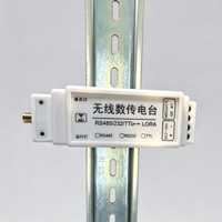 Módulo Transceptor de Transmisión Transparente Serial TTL RS232 RS485 para Riel DIN, Módem de Radio de Datos Inalámbrico Lora 433M