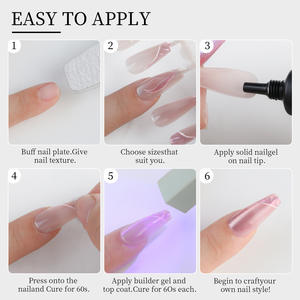 30 Uds XS S M tamaño hecho a mano ataúd puntas de <span class=keywords><strong>uñas</strong></span> postizas <span class=keywords><strong>efecto</strong></span> gradiente floreciente <span class=keywords><strong>uñas</strong></span> de prensa para uso doméstico DIY estilo de diseño - Product Image 4