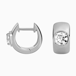 Pendientes de Aro Geométricos Minimalistas de Oro Laminado de 14k con Moissanita VVS GRA de Corte de 4 Puntas, Antideslustre, Unisex, Joyería Toderi - Product Image 4