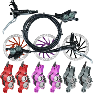 IIIPRO Fahrrad-Hydraulikscheibenbremse 850/1550mm Vorne und Hinten 4-Kolben Hydraulische CNC-Öldruckbremse für Mountainbikes XC DH AM - Product Image 1