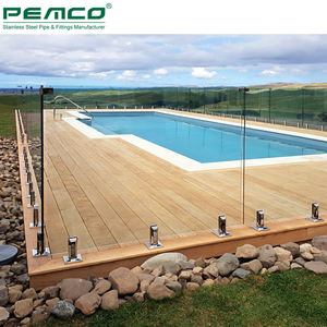 Balcón 304 <span class=keywords><strong>de</strong></span> acero inoxidable 316 <span class=keywords><strong>de</strong></span> vidrio tipo cuadrado <span class=keywords><strong>de</strong></span> Holer sin marco balaustrada grifo - Product Image 1