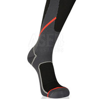 Chaussettes de motocross d'hiver très vendues, logo personnalisé, doublure polaire épaisse, en coton/laine, hauteur genou, écologiques et respirantes