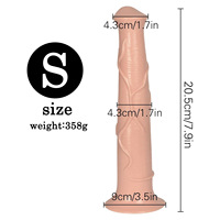 Dildo Animal en Forma de Alienígena, Extremadamente Largo y Grueso, Impermeable y Portátil
