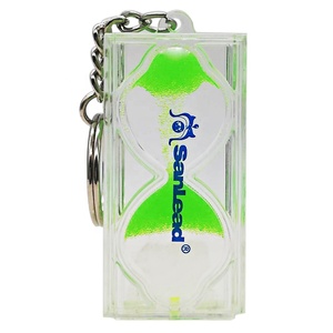 Cá nhân hoá lỏng đồng hồ cát Keychain tùy chỉnh màu sắc QuickSand thiết kế làm bằng kim loại sắt & Acrylic món quà hoàn hảo ý tưởng - Product Image 1
