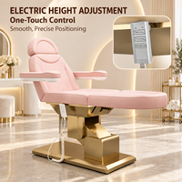 Fauteuil électrique pour soins du visage, inclinable et réglable, lit d'esthéticienne, chaise de spa pour les soins de beauté, salon de tatouage et de cils