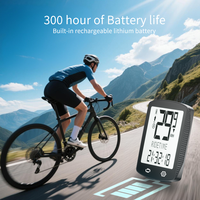Stopwatch & Lampu Latar Belakang 3.0 Inci USB Type-C Komputer Sepeda Nirkabel Isi Ulang dengan Speedometer, Odometer