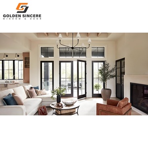 Porte battante à un battant en aluminium GS avec poignée et serrure durables - Product Image 3