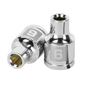 Juego de Llaves de Tubo de 6 mm, 6 Puntas, Accionamiento de 3/8'', Marca TRUPER - Product Image 1