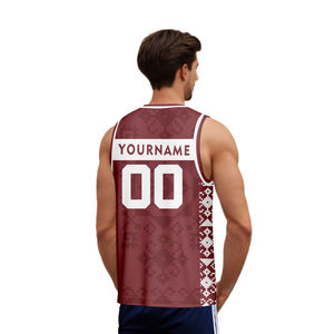 Camiseta <span class=keywords><strong>de</strong></span> Baloncesto Sublimada Personalizada <span class=keywords><strong>de</strong></span> la <span class=keywords><strong>Mejor</strong></span> Calidad, Nombre del Equipo y Número, Equipo Universitario, Práctica, Transpirable - Product Image 3