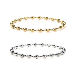 <span class=keywords><strong>Bracelet</strong></span> en acier inoxydable pour <span class=keywords><strong>homme</strong></span> et femme, <span class=keywords><strong>bracelet</strong></span> élastique en <span class=keywords><strong>or</strong></span> <span class=keywords><strong>18</strong></span> <span class=keywords><strong>carats</strong></span> de haute qualité, classique, fourniture AMZ - Product Image 2