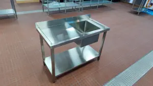 Hot Sale Stainless Steel Single Sink Table For Outdoor