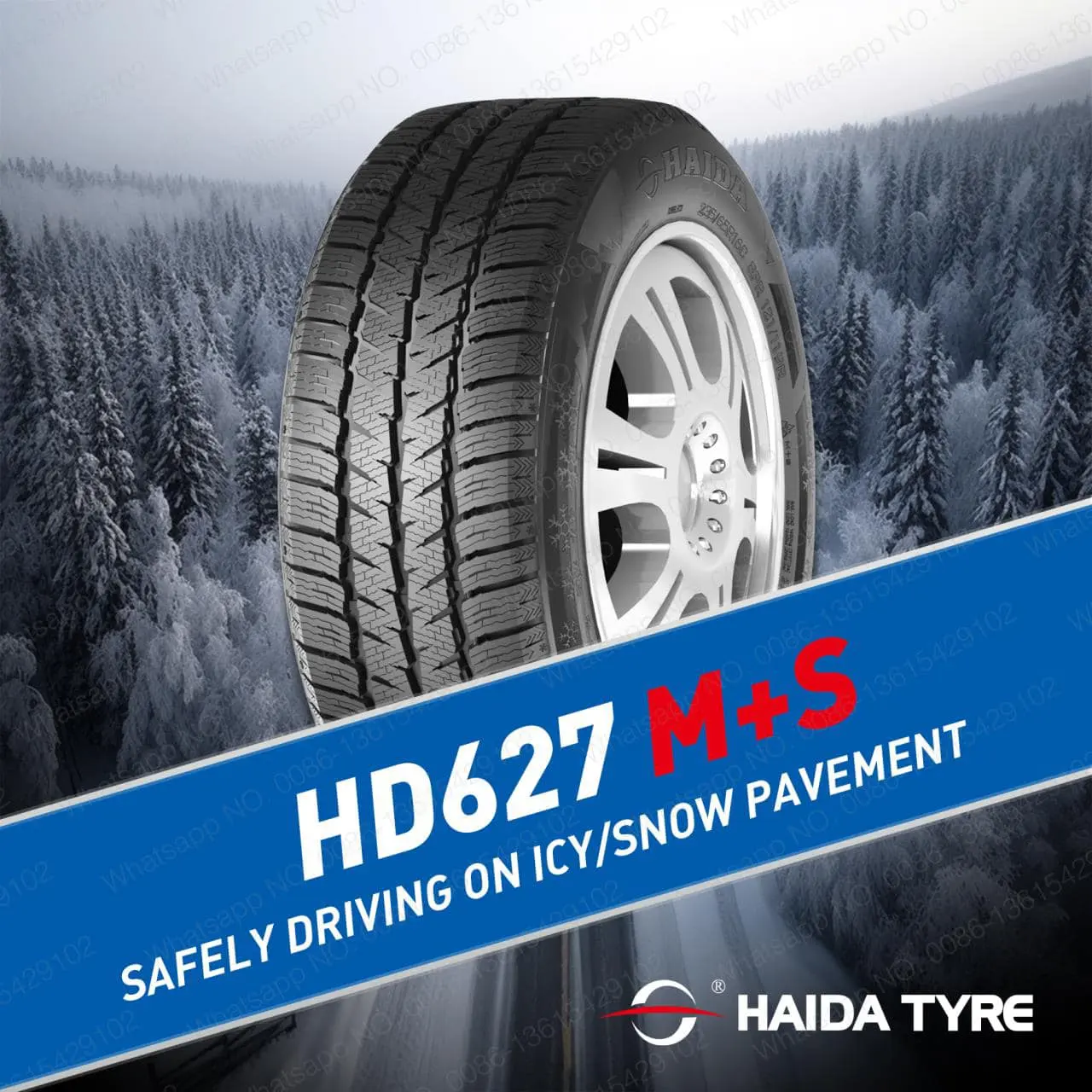 Vente de pneus hiver HAIDA 205 65 R15 195 55 r16 pneus toutes tailles avec pneus résistants à l'usure, antidérapants, 205/55/16 en stock