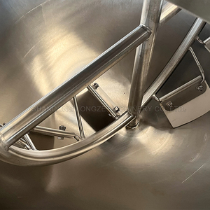 Grande bouilloire de cuisson électrique à gaz commerciale <span class=keywords><strong>chaudière</strong></span> industrielle double veste bouilloire à vapeur cuisinière avec mélangeur - Product Image 2