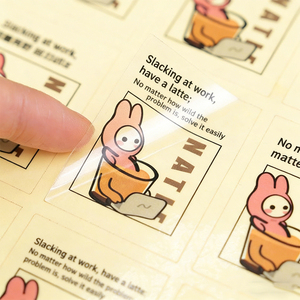 Autocollants personnalisés avec logo <span class=keywords><strong>de</strong></span> marque, imperméables, découpés à la forme, en vinyle, imprimés sur papier, pour dessins animés - Product Image 6