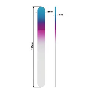 Limes à ongles en verre professionnelles <span class=keywords><strong>de</strong></span> <span class=keywords><strong>bonne</strong></span> qualité avec étui logo personnalisé lime à ongles en verre coloré - Product Image 2