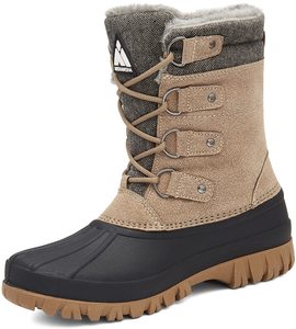 Botas de Nieve de Invierno para Mujer, de Media Pantorrilla, Impermeables, Antideslizantes, con Parte Superior de Piel de Vaca, de Alta Calidad, al por Mayor, de <span class=keywords><strong>Mishansha</strong></span> - Product Image 1